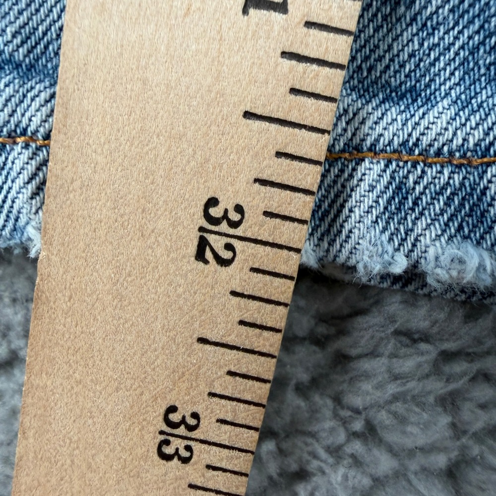 Levi's 501 Jeans Mens 30x34 Blue Straight Leg Button Fly Distressed Light Wash - Picture 9 of 12
